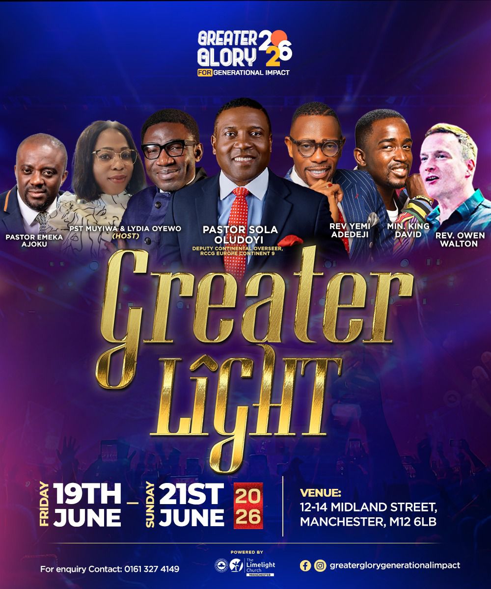 Greater Light 2026 — 19-21 June, The Limelight Church Manchester